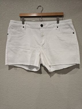 Kut From The Kloth Gidget White Denim Shorts